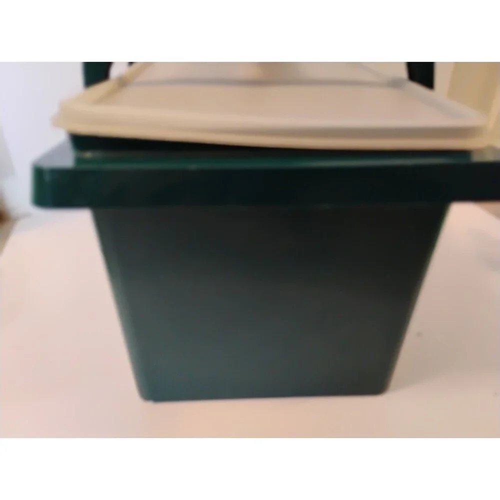 Vintage Tupperware Multistore Multi-Storage Box 5L Hunter Green Handle Lid